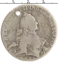 монета - 1762 – 1796 екатерина ii 1 рубль - подробная информация фото 1