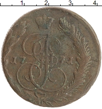 монета - 1762 – 1796 екатерина ii 5 копеек - подробная информация фото 1