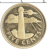 монета - барбадос 5 центов - подробная информация фото 1