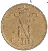 монета - 1894 – 1917 николай ii 1 пенни - подробная информация фото 1
