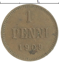 монета - 1894 – 1917 николай ii 1 пенни - подробная информация фото 1