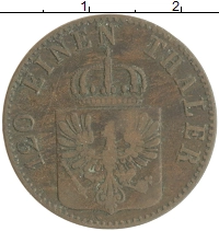 монета - пруссия 3 пфеннига - подробная информация фото 1