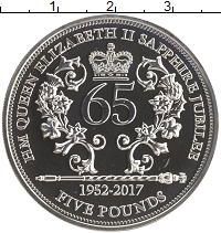 монета - остров джерси 5 фунтов - подробная информация фото 1