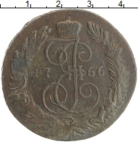 монета - 1762 – 1796 екатерина ii 5 копеек - подробная информация фото 1