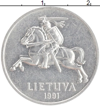 монета - литва 2 цента - подробная информация фото 1