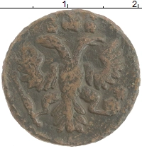 монета - 1730 – 1740 анна иоанновна 1 полушка - подробная информация фото 1