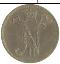 монета - 1894 – 1917 николай ii 1 пенни - подробная информация фото 1