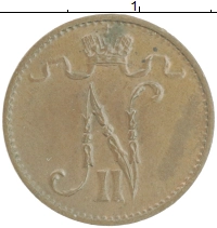 монета - 1894 – 1917 николай ii 1 пенни - подробная информация фото 1