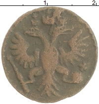 монета - 1730 – 1740 анна иоанновна 1 полушка - подробная информация фото 1