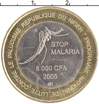 монета - нигер 6000 франков - подробная информация фото 1