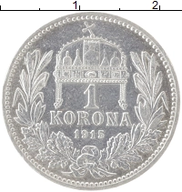 монета - венгрия 1 крона - подробная информация фото 1