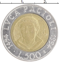 монета - италия 500 лир - подробная информация фото 1