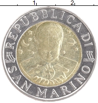 монета - сан-марино 500 лир - подробная информация фото 1