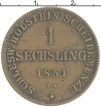 монета - шлезвиг-гольштейн 1 сешлинг - подробная информация фото 1