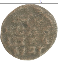 монета - 1689 – 1725 петр i 1 полушка - подробная информация фото 1