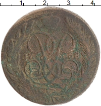 монета - 1741 – 1761 елизавета петровна 5 копеек - подробная информация фото 1