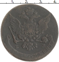 монета - 1762 – 1796 екатерина ii 5 копеек - подробная информация фото 1