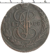 монета - 1762 – 1796 екатерина ii 5 копеек - подробная информация фото 1
