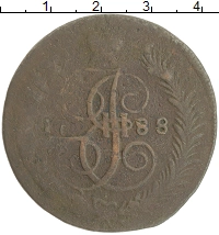 монета - 1762 – 1796 екатерина ii 5 копеек - подробная информация фото 1