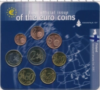 набор монет - финляндия евронабор 2002 года - подробная информация фото 1