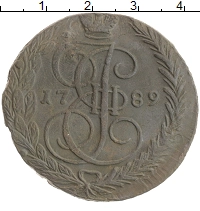 монета - 1762 – 1796 екатерина ii 5 копеек - подробная информация фото 1