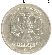 монета - россия 1 рубль - подробная информация фото 1
