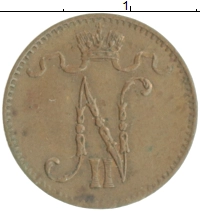 монета - 1894 – 1917 николай ii 1 пенни - подробная информация фото 1