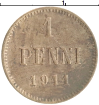 монета - 1894 – 1917 николай ii 1 пенни - подробная информация фото 1