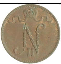 монета - 1894 – 1917 николай ii 1 пенни - подробная информация фото 1