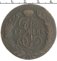 монета - 1762 – 1796 екатерина ii 5 копеек - подробная информация фото 1