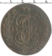 монета - 1762 – 1796 екатерина ii 5 копеек - подробная информация фото 1