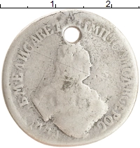 монета - 1741 – 1761 елизавета петровна 1 полуполтинник - подробная информация фото 1