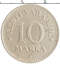 монета - эстония 10 марок - подробная информация фото 1