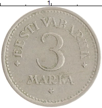 монета - эстония 3 марки - подробная информация фото 1