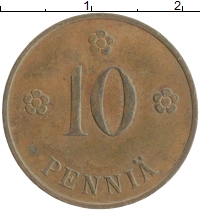 монета - финляндия 10 пенни - подробная информация фото 1