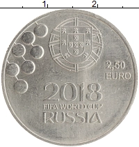 монета - португалия 2 1/2 евро - подробная информация фото 1