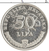 монета - хорватия 50 лип - подробная информация фото 1