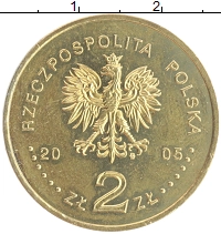 монета - польша 2 злотых - подробная информация фото 1