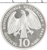 монета - фрг 10 марок - подробная информация фото 1