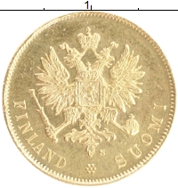 монета - 1894 – 1917 николай ii 10 марок - подробная информация фото 1