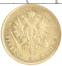 монета - 1894 – 1917 николай ii 20 марок - подробная информация фото 1