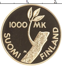 монета - финляндия 1.000 марок - подробная информация фото 1