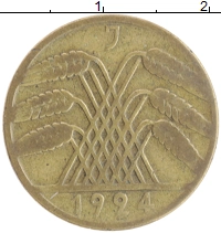 монета - веймарская республика 10 пфеннигов - подробная информация фото 1