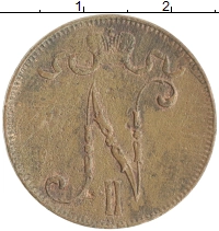 монета - 1894 – 1917 николай ii 5 пенни - подробная информация фото 1