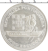 монета - португалия 1000 эскудо - подробная информация фото 1