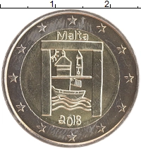 монета - мальта 2 евро - подробная информация фото 1