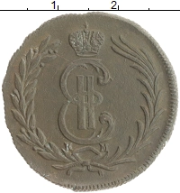 монета - 1762 – 1796 екатерина ii 2 копейки - подробная информация фото 1