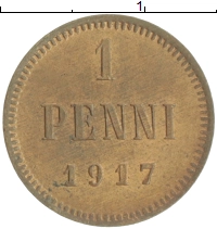 монета - 1894 – 1917 николай ii 1 пенни - подробная информация фото 1