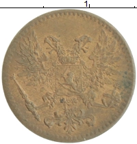 монета - 1894 – 1917 николай ii 1 пенни - подробная информация фото 1