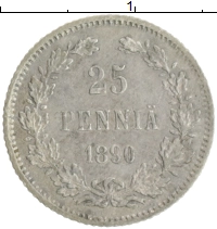 монета - 1881 – 1894 александр iii 25 пенни - подробная информация фото 1